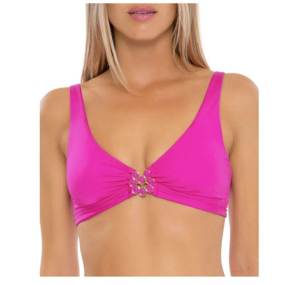 Trina Turk Women's Atlas Plunge Pool Bikini Swim Top sz 8 - Picture 1 of 5